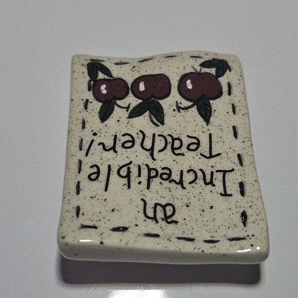 Heather Goldminc Blue Sky Clayworks "An Incredible Teacher” Teacher Pin Brooch - Picture 8 of 10